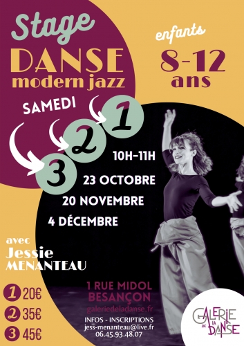 Stage 8-12 ans danse modern jazz