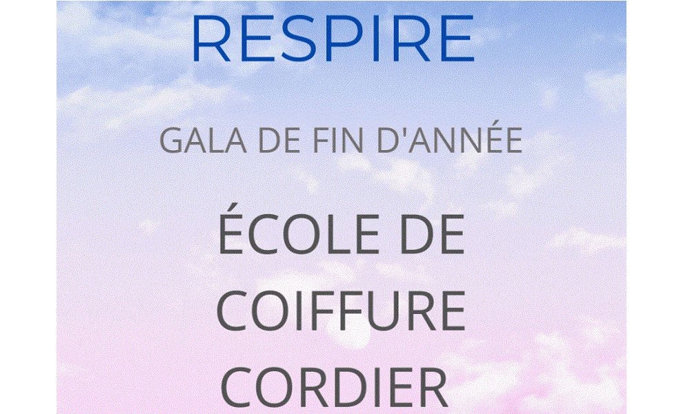 Gala de fin d'année d'école de Coiffure Cordier