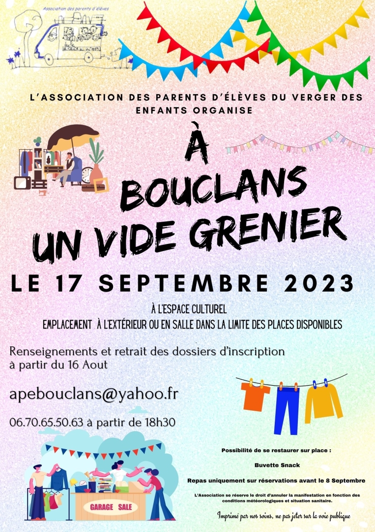 Vide grenier de l’APE