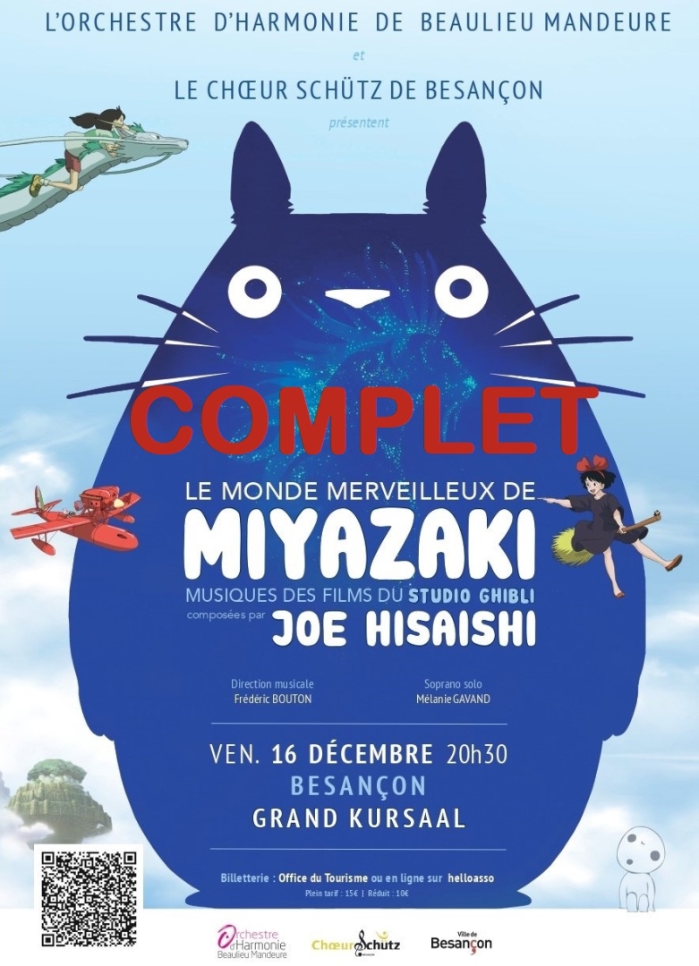 Concert de musiques de films de Miyazaki - COMPLET !