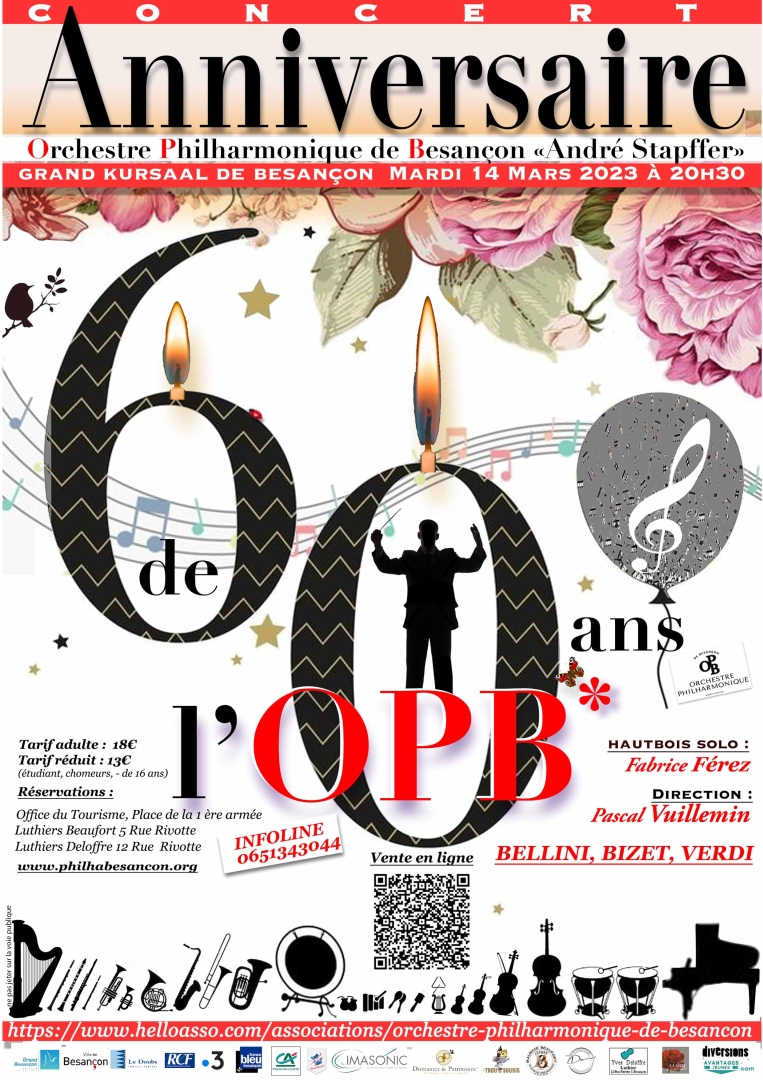 CONCERT ANNIVERSAIRE 60 ans de l'OPB