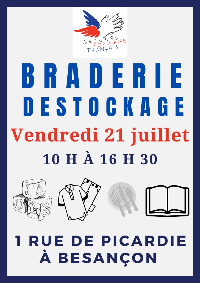 BRADERIE DESTOCKAGE DU SECOURS POPULAIRE