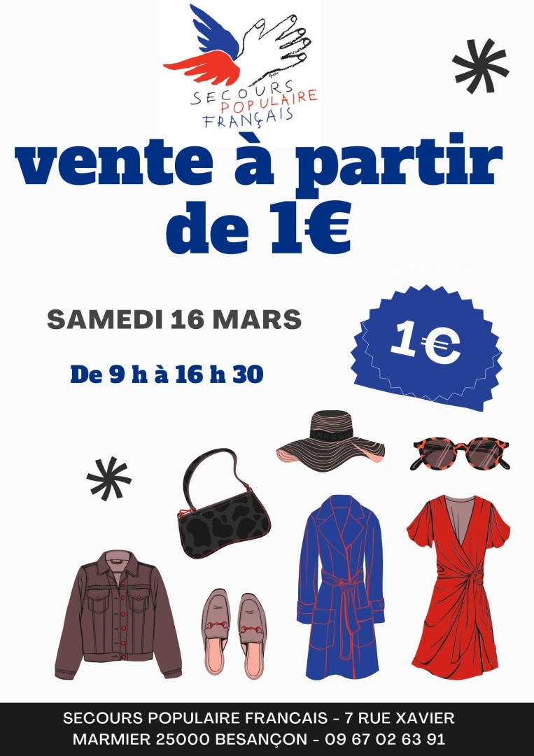 Vente de vêtements à partir de 1€