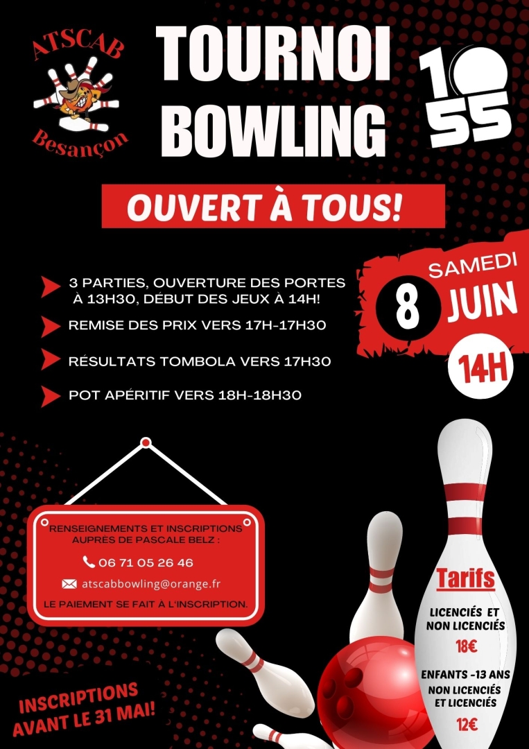 Tournoi de Bowling ouvert à tous!