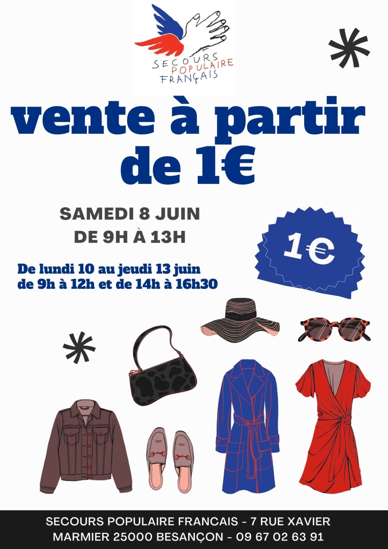 Vente de vêtements à partir de 1€