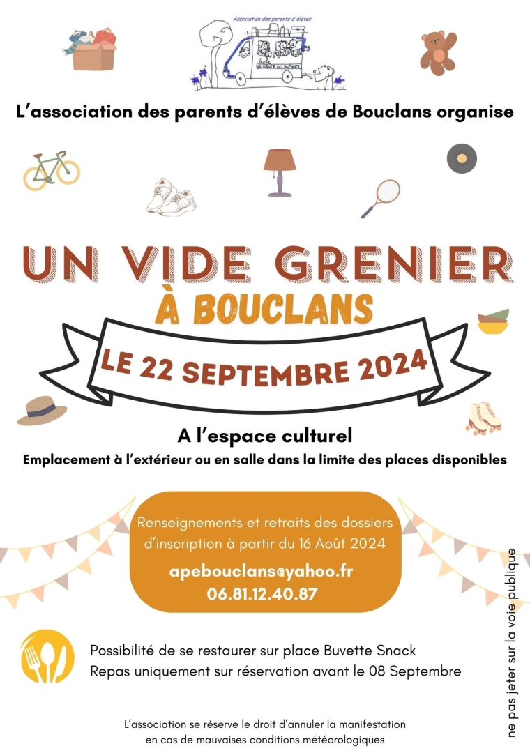 Vide grenier de l’APE