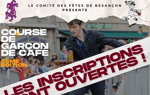 Course de garçons et filles de café