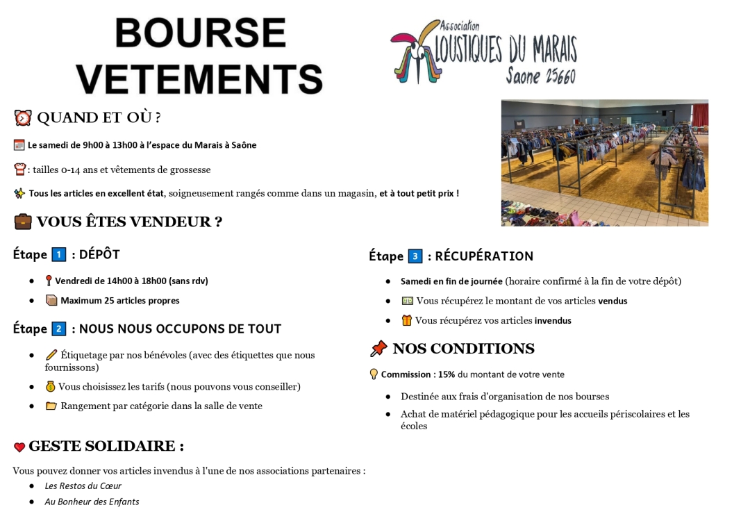 Bourse aux vêtements