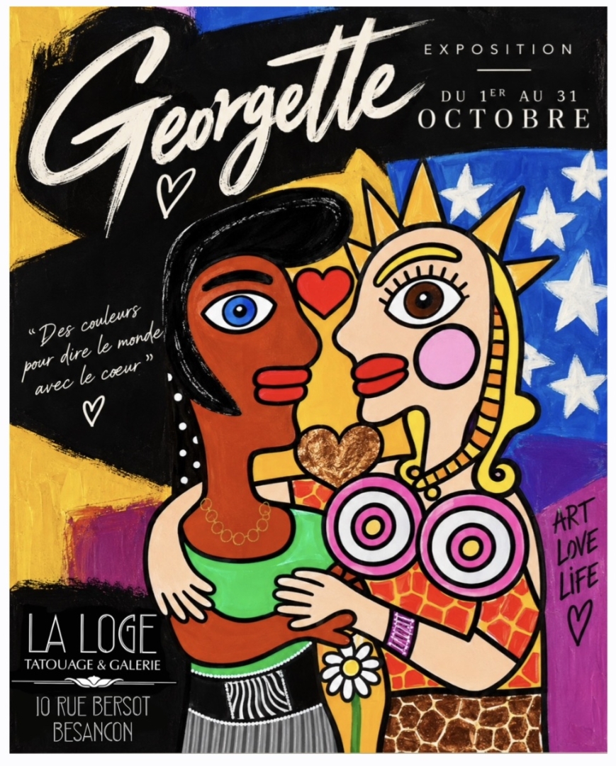 Georgette  expose ses peintures