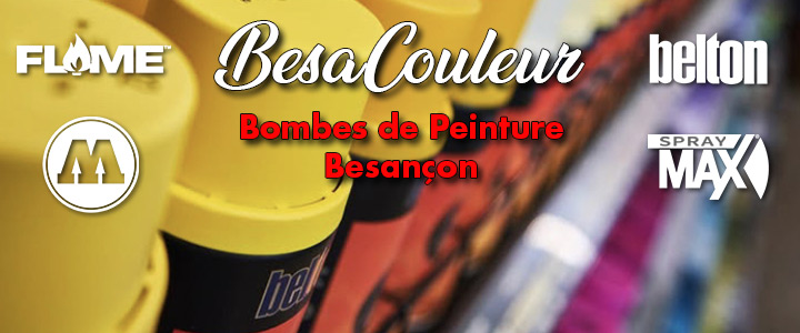 Bombes de peinture Belton molotow Spraymax Flame